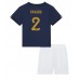 Frankrijk Benjamin Pavard #2 Babykleding Thuisshirt Kinderen WK 2022 Korte Mouwen (+ korte broeken)